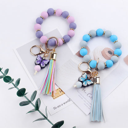 Beaded Butterfly Keychain