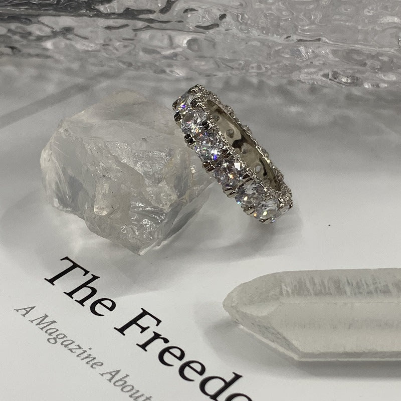 White Gold Full Diamond Women's Ring