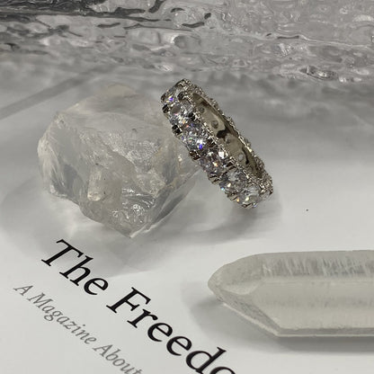 White Gold Full Diamond Women's Ring