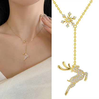 Sterling Silver Deer Necklace
