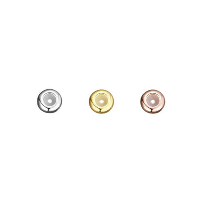 S925 Sterling Silver Adjustable Silicone Ball Plunger Beads