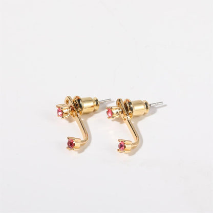Twelve Birthstone Ear Studs