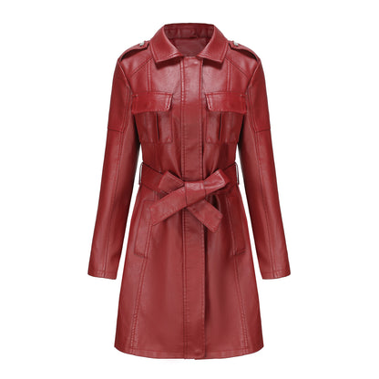 American Mid-length Leather Jacket
