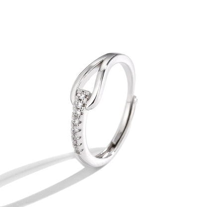 925 Silver Lubert's Tears Diamond Ring
