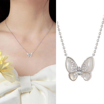 S925 Sterling Silver Cherry Necklace For Women Light Luxury