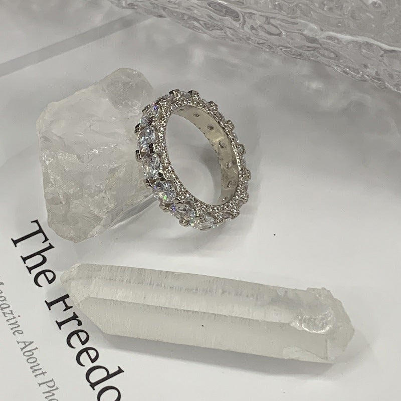 White Gold Full Diamond Women's Ring