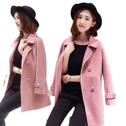 Slim Fit Korean Style Woolen Overcoat