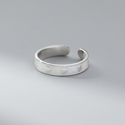 Fashion Epoxy Love Heart-shaped Ring Women