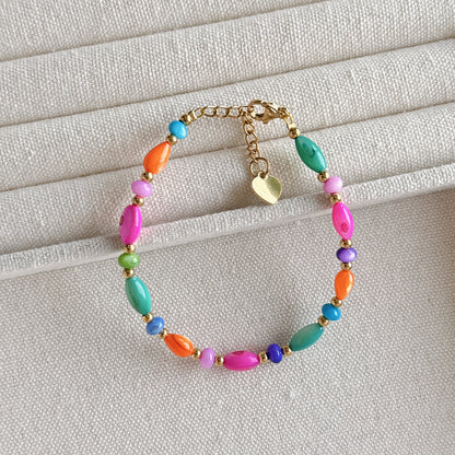 Titanium Steel Shell Beaded Bracelet