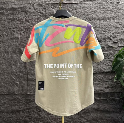Men's Hip Hop Style Round Neck T-shirt