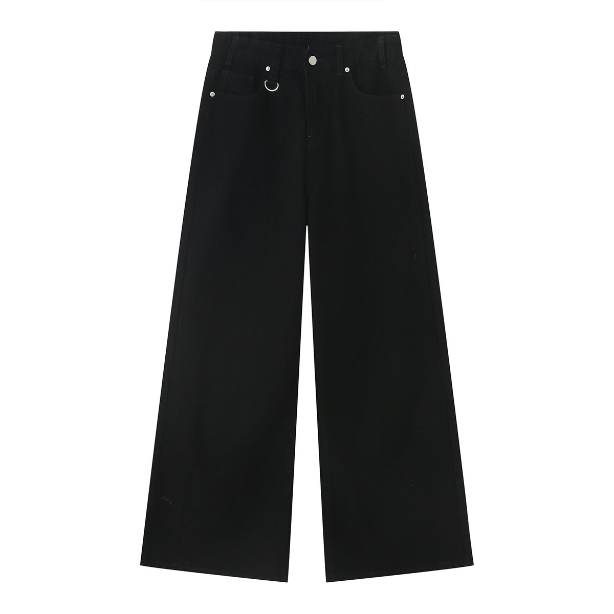 American High Street Simple Wind Black Loose Casual Jeans