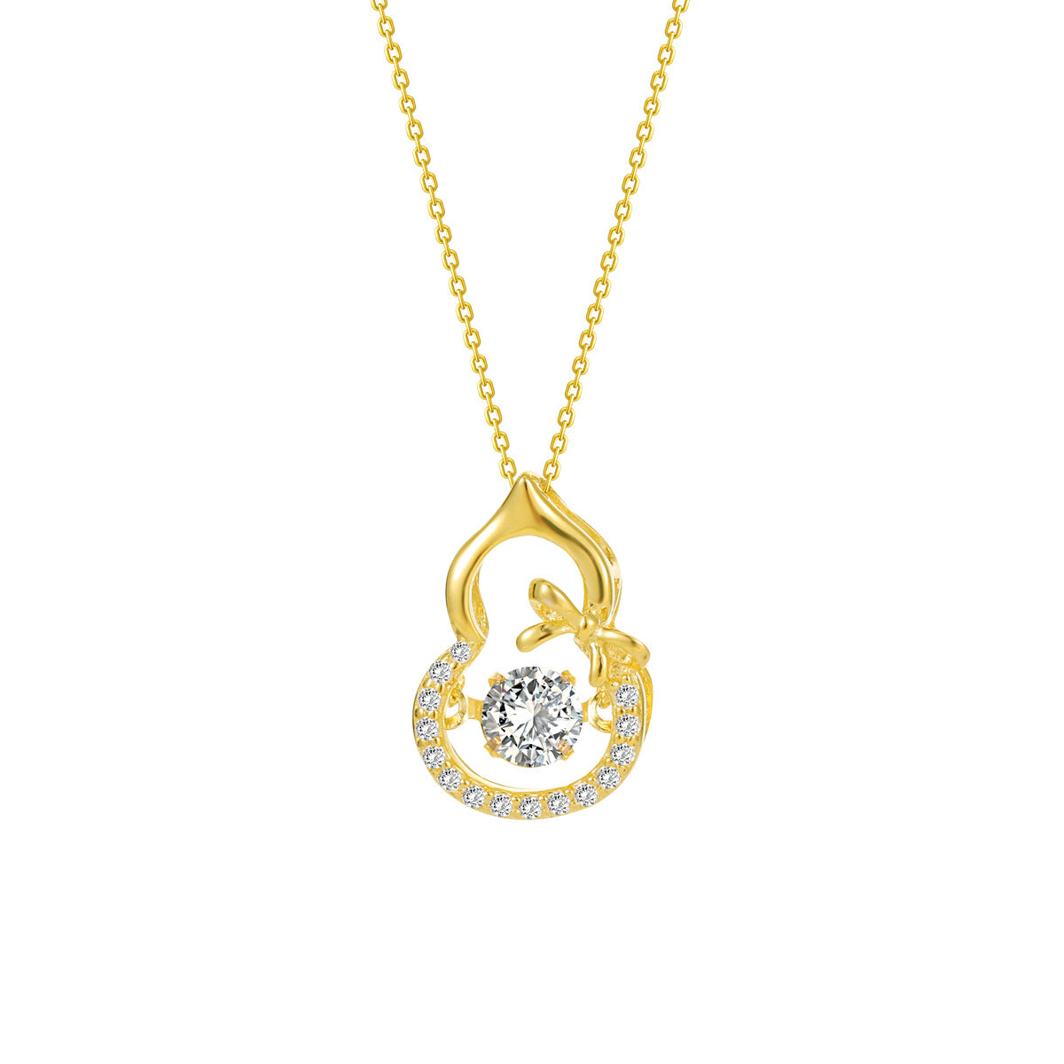 Gourd Necklace Female Clavicle Chain Silver Does Not Fade