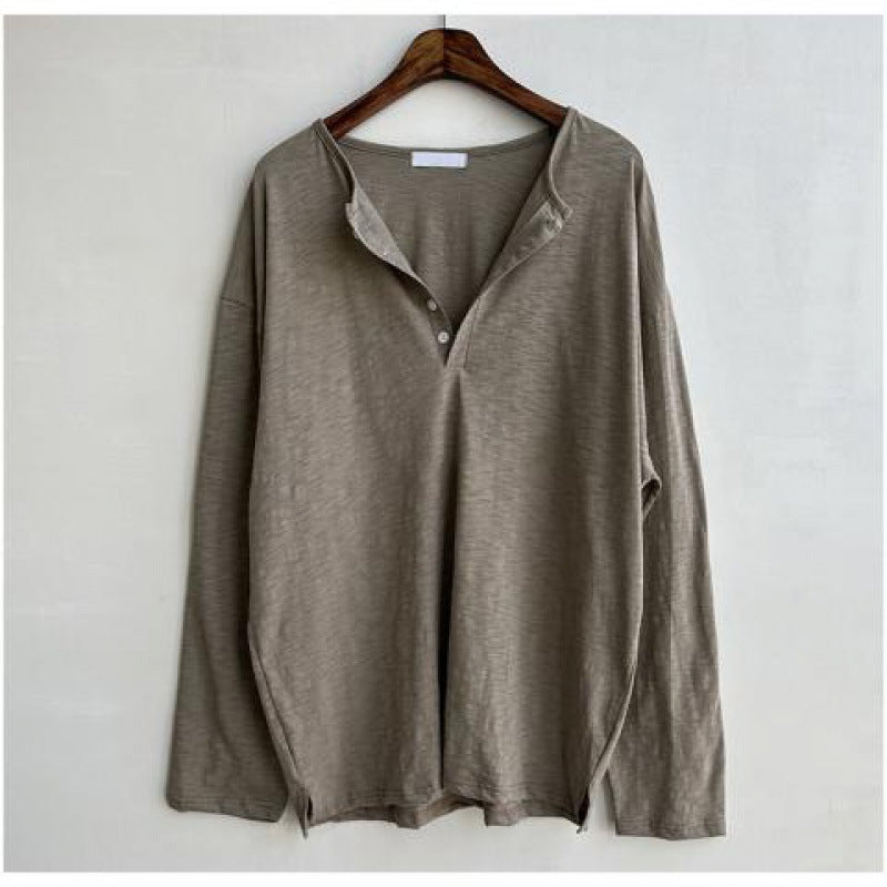 Plus Size Men's Loose Irregular Long Sleeve Shirt