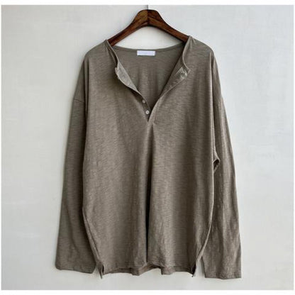 Plus Size Men's Loose Irregular Long Sleeve Shirt