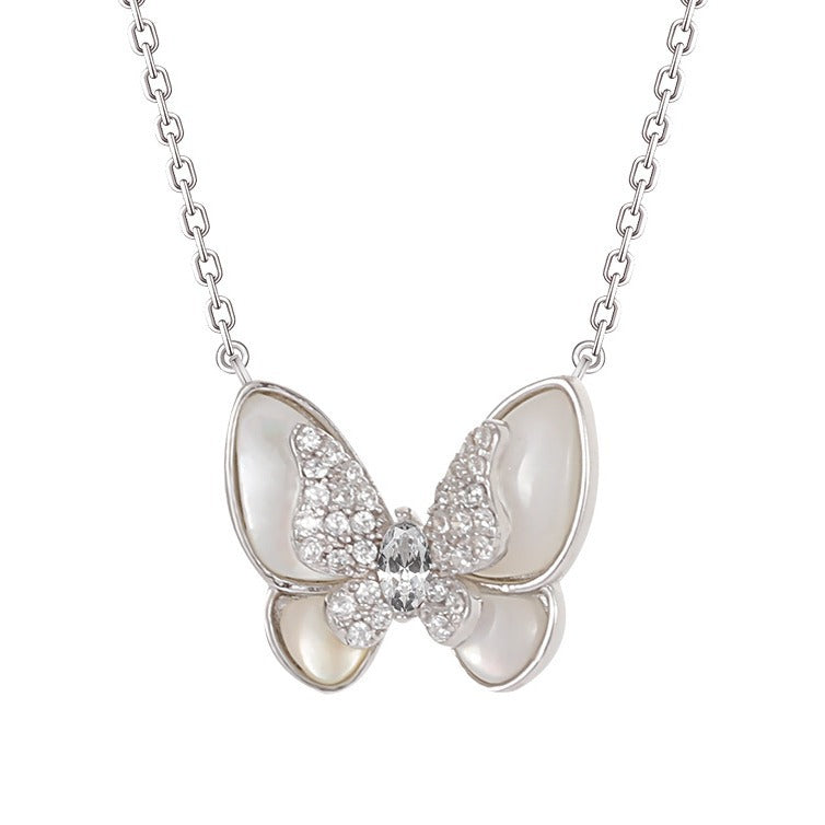S925 Sterling Silver Cherry Necklace For Women Light Luxury