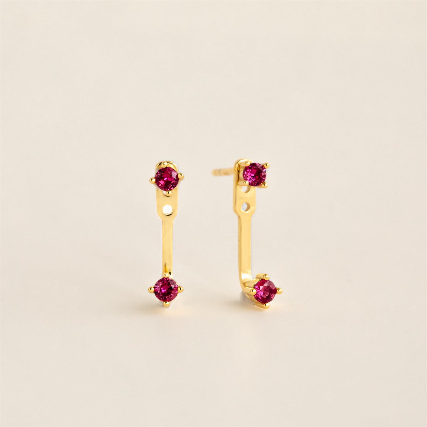 Twelve Birthstone Ear Studs