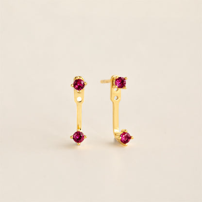 Twelve Birthstone Ear Studs