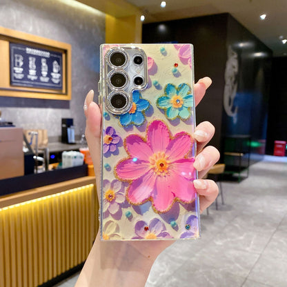 Luxury Rhinestone Flower Phone Case