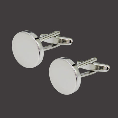Black Gold Silver Laser Cufflinks