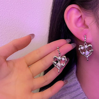 Lava Love Heart Stud Earrings
