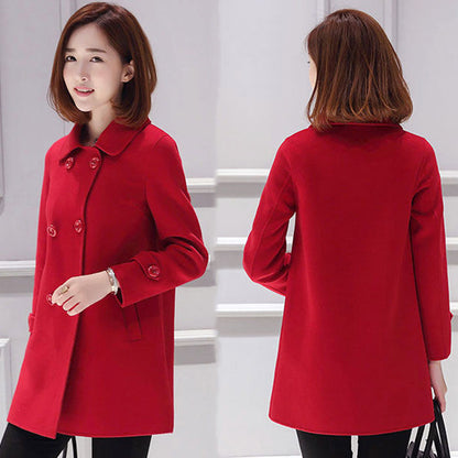 Slim Fit Korean Style Woolen Overcoat