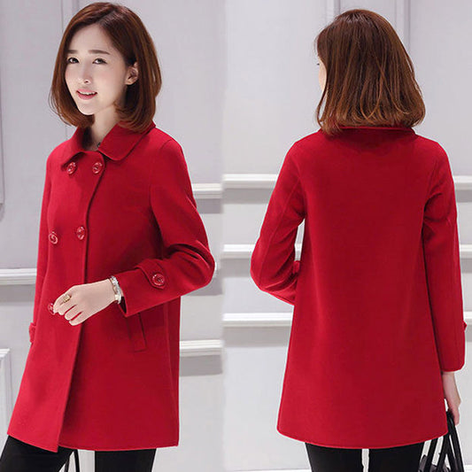 Slim Fit Korean Style Woolen Overcoat