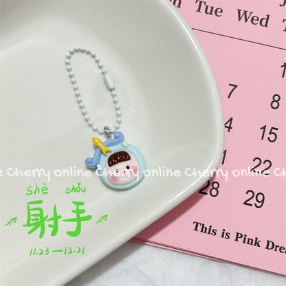 Twelve Constellation Girlish Lanyard Keychain