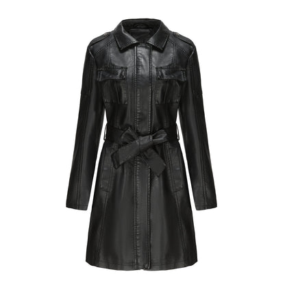 American Mid-length Leather Jacket