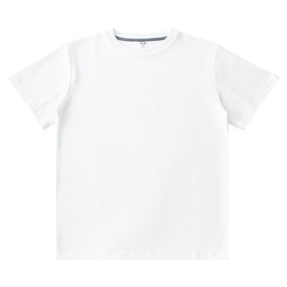 Knitted Short-Sleeved T-Shirt Men’s Loose Solid Color