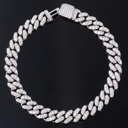 Silver Cuban Link Hip Hop Bracelet