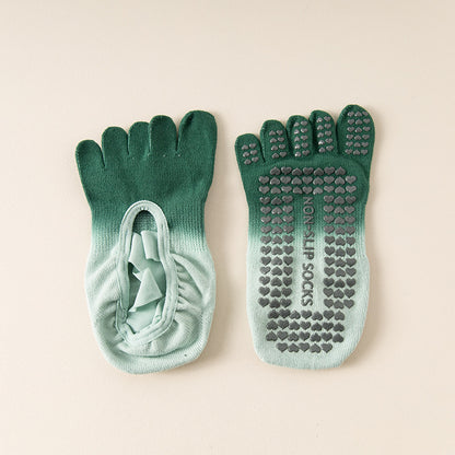 Hanging Dyed Yoga Socks Non-slip Women's Five Fingers