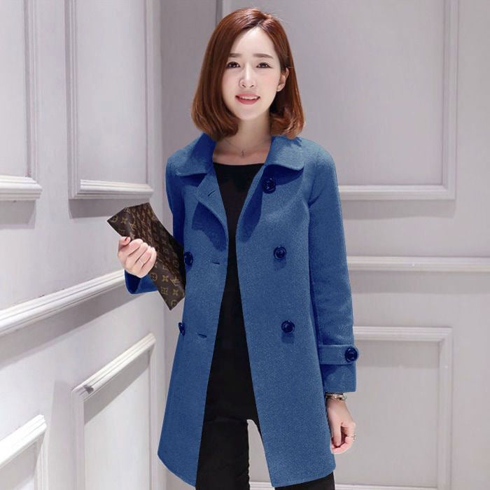 Slim Fit Korean Style Woolen Overcoat