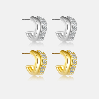 Geometric Circle S925 Silver Earrings