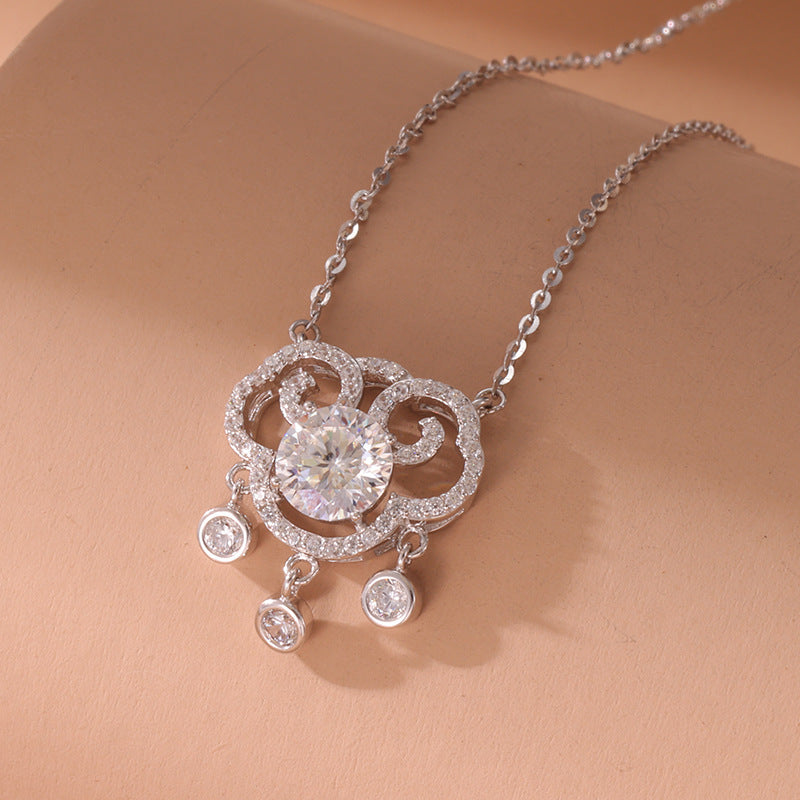 Year of Birth S925 Silver Xiangyun Lock Necklace