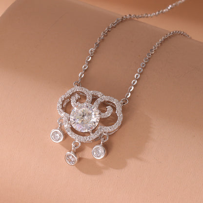 Year of Birth S925 Silver Xiangyun Lock Necklace