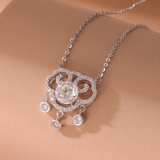 Year of Birth S925 Silver Xiangyun Lock Necklace
