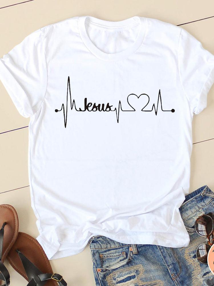 Women's Short-sleeved T-shirt Fashion Printing