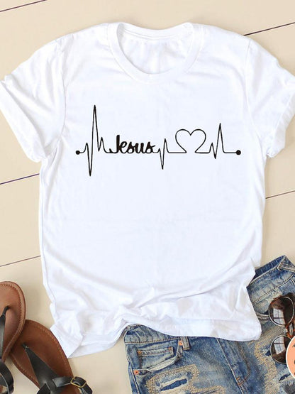 Women's Short-sleeved T-shirt Fashion Printing
