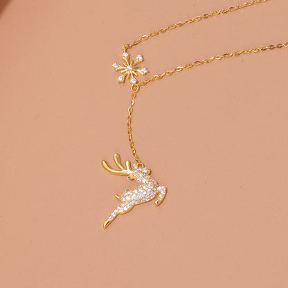Sterling Silver Deer Necklace