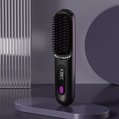 2 In 1 Wireless Hair Straightener USB Charging