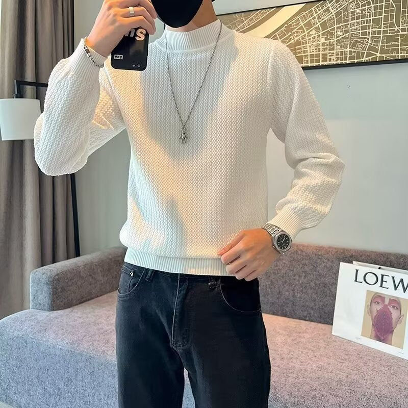 Striped Sweater Men's Fashion Brand Lightly Mature High Sense