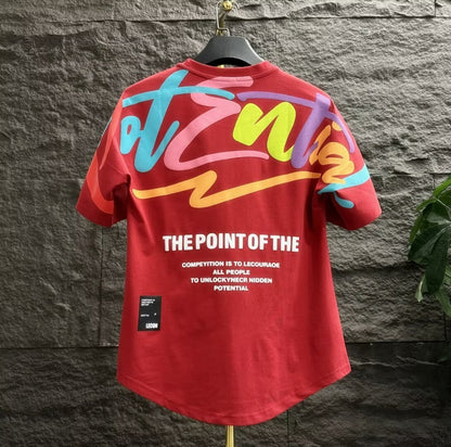 Men's Hip Hop Style Round Neck T-shirt