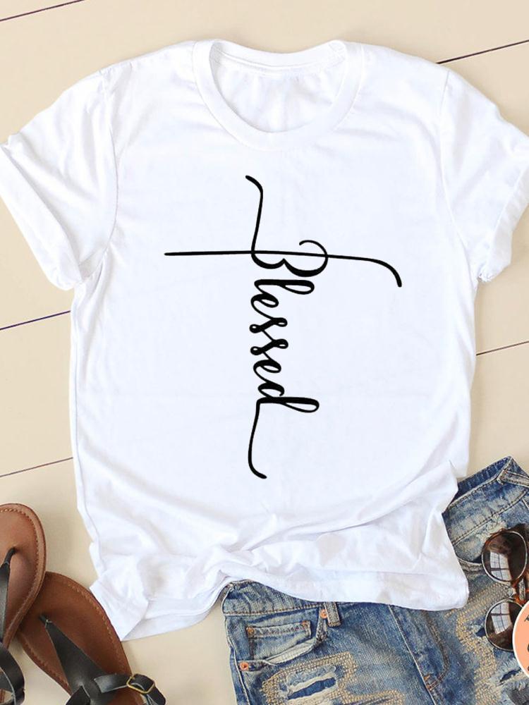 Women's Short-sleeved T-shirt Fashion Printing