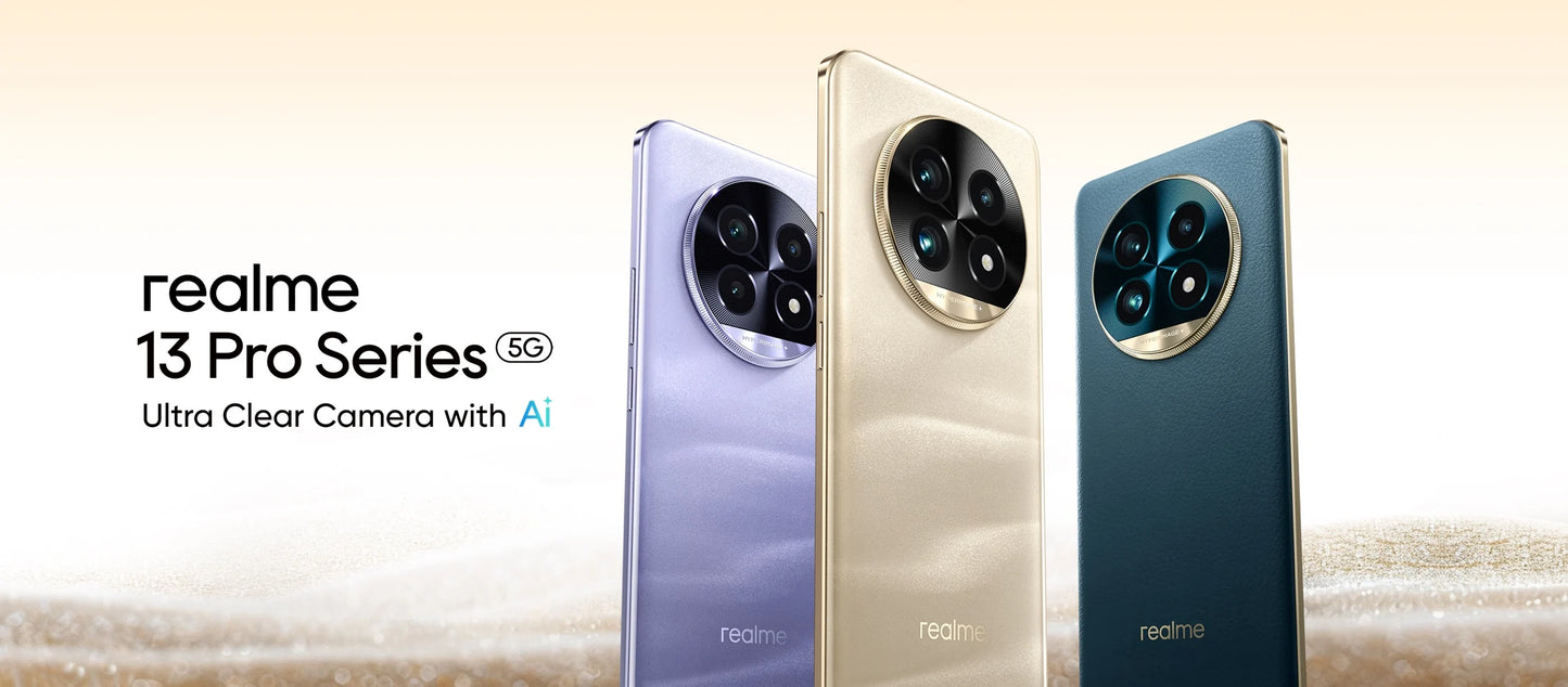 Global Version realme 13 Pro Smartphone Snapdragon 7s Gen 2 5G Chipset Sony LYT-600 OIS Camera 120Hz Curved Display AI Imaging