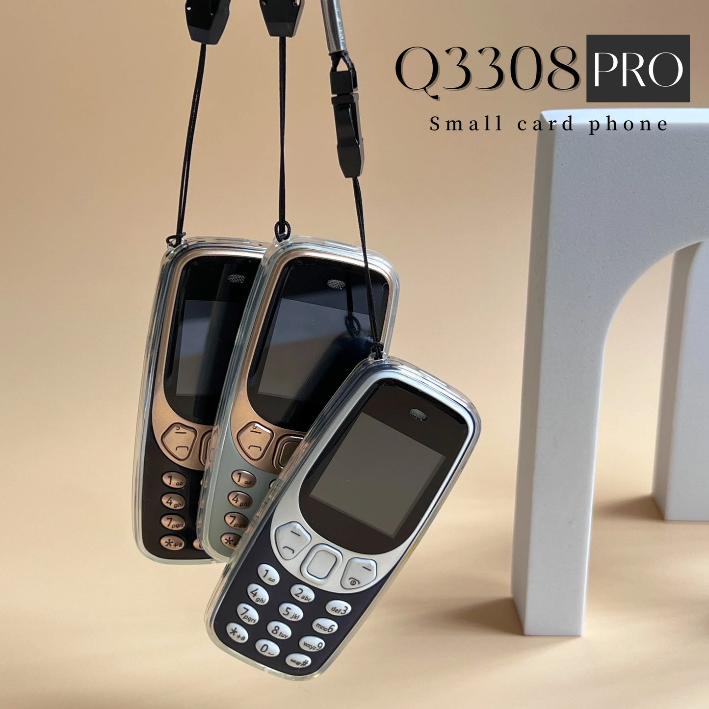 SERVO Q3308 PRO 3 SIM Card 3 Standby Mini Mobile Phone Bluetooth Dial Speed Dial Magic Voice FM Radio Call Recording Cellphone