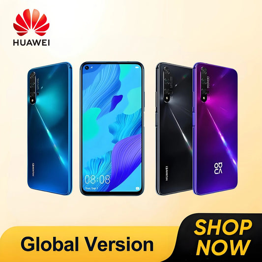 HUAWEI Nova 5T Smartphone Android Google Play Store 48MP Camera 6.26 inch 128GB 256GB ROM Mobile phones 4G Network Cell phone