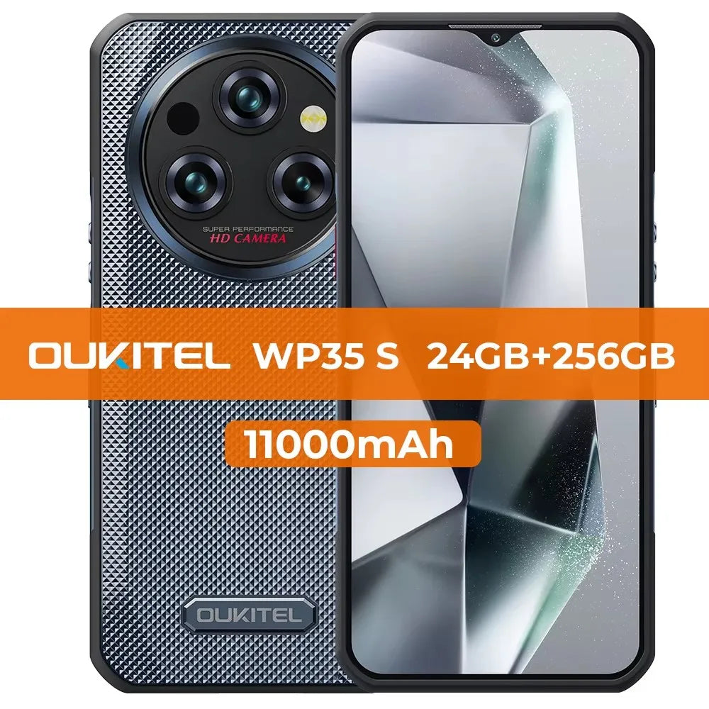 Oukitel WP35 S Rugged phone  24GB(6+18)+256GB 11000mAh phones androids NFC rugged Smartphone Business phone