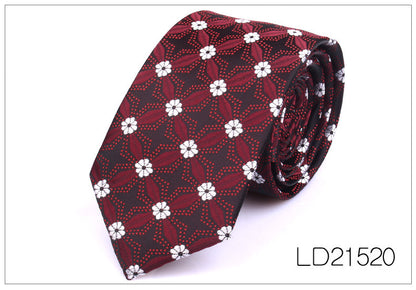 Men's 6cm Flower Graffiti Yarn-dyed Tie