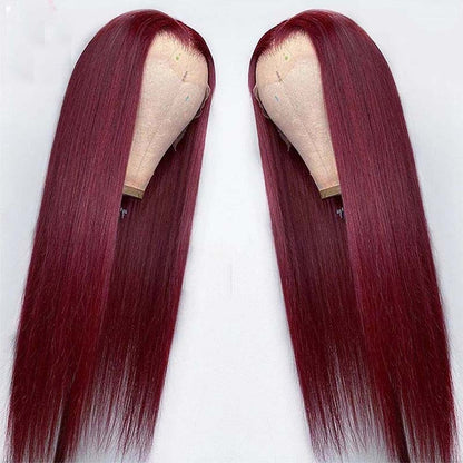 Long Straight Front Lace Wig Smooth Hair