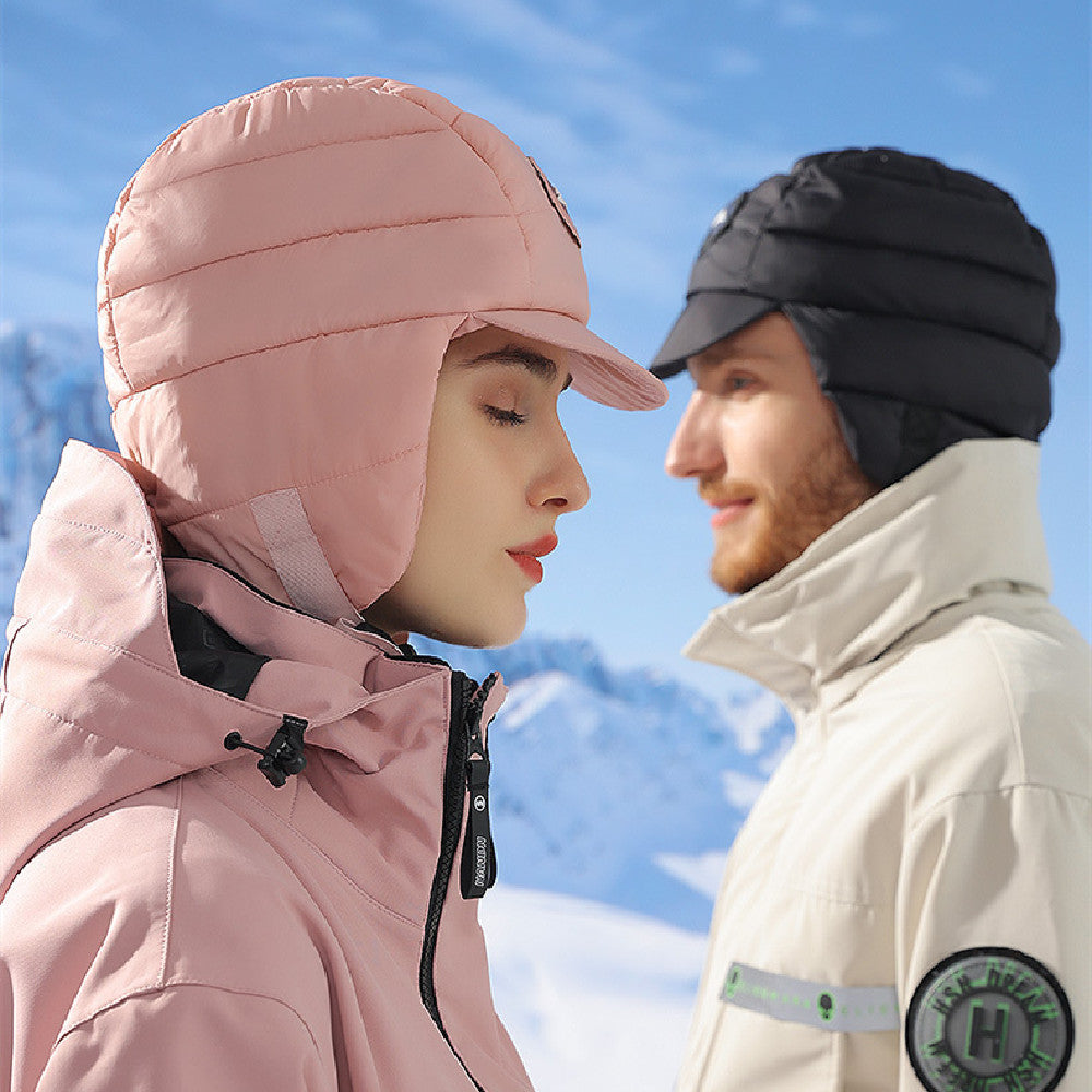 Down Plush Windproof Waterproof Winter Hat
